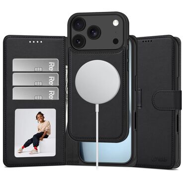 Prémium tok Tech-Protect "Wallet MagSafe" iPhone 17 Pro Max / 18 Pro Max készülékhez - black
