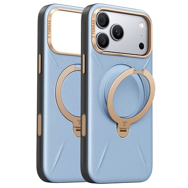 Prémium tok Torras "QPRO Leather" iPhone 17 Pro / 18 Pro - blue