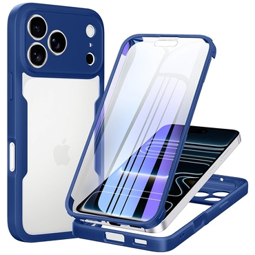Hibrid tok Techsuit "ColorVerse 360" teljes körű védelemmel iPhone 17 Pro / 18 Pro készülékhez - blue