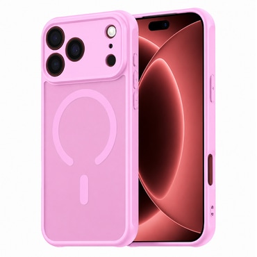 Hibrid tok "HaloFrost II MagSafe" iPhone 17 Pro Max / 18 Pro Max készülékhez - pink