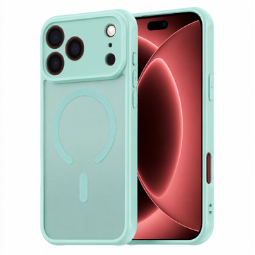 Hibrid tok "HaloFrost II MagSafe" iPhone 17 Pro Max / 18 Pro Max készülékhez - mint green