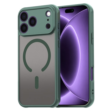 Hibrid tok "HaloFrost II MagSafe" iPhone 17 Pro / 18 Pro készülékhez - green