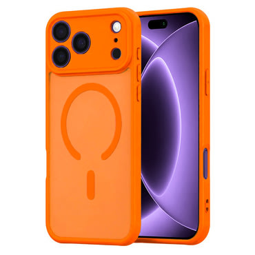 Hibrid tok "HaloFrost II MagSafe" iPhone 17 Pro / 18 Pro készülékhez - orange