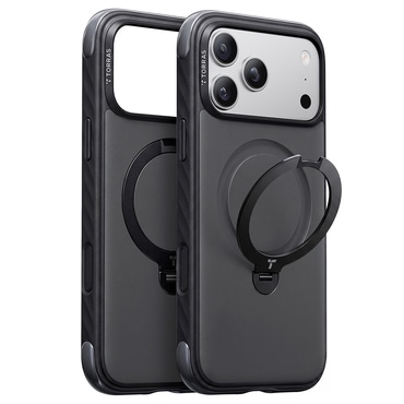 Prémium tok Torras "Ostand Q3 Rugged" iPhone 17 Pro Max / 18 Pro Max készülékhez - jet black