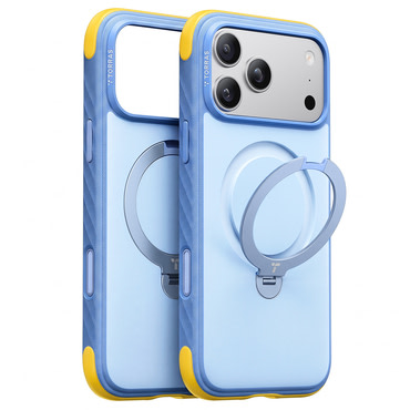 Prémium tok Torras "Ostand Q3 Rugged" iPhone 17 Pro Max / 18 Pro Max / 18 Pro Max készülékhez - island blue