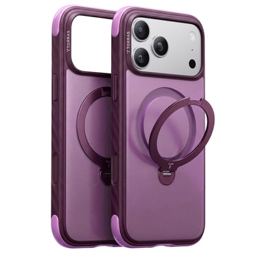 Prémium tok Torras "Ostand Q3 Rugged" iPhone 17 Pro Max / 18 Pro Max / 18 Pro Max készülékhez - plum purple
