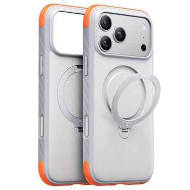 Prémium tok Torras "Ostand Q3 Rugged" iPhone 17 Pro / 18 Pro / 18 Pro Max készülékhez - sunrise white