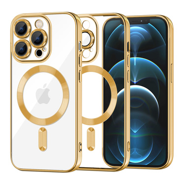 Tok Techsuit "Luxury Crystal MagSafe" iPhone 12 Pro Max készülékhez - gold