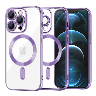 Tok Techsuit "Luxury Crystal MagSafe" iPhone 12 Pro Max készülékhez - light purple