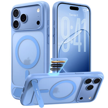 Prémium tok Torras "Ostand L1 Guardian" iPhone 17 Pro Max / 18 Pro Max / 18 Pro készülékhez - blue