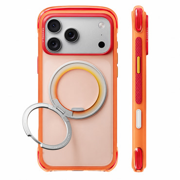 Prémium tok Torras "O3 Air Core" iPhone 17 Pro / 18 Pro / 18 Pro készülékhez - prism coral