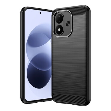 TPU gél tok "Brushed Carbon" Xiaomi Redmi Note 17 4G / 5G készülékekhez - black