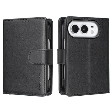 "BF32" tok RFID-védelemmel és állványfunkcióval iPhone Duo készülékhez - black