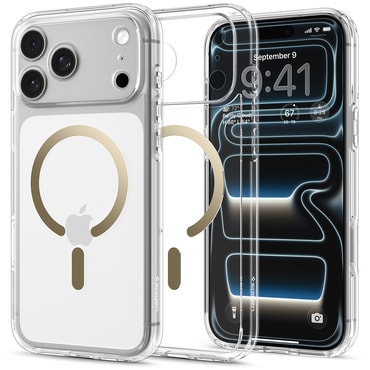 Tok Spigen "Ultra Hybrid Mag" iPhone 17 Pro Max / 18 Pro Max készülékekhez - clear / gold