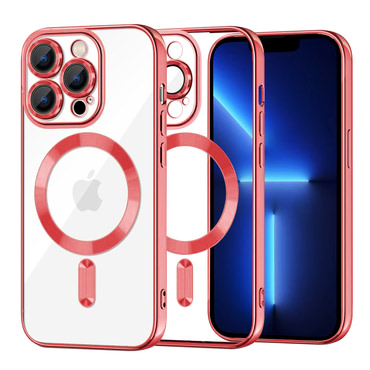 Tok Techsuit "Luxury Crystal MagSafe" iPhone 13 Pro Max készülékhez - red