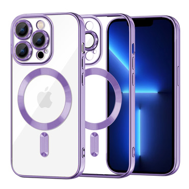 Tok Techsuit "Luxury Crystal MagSafe" iPhone 13 Pro Max készülékhez - light purple