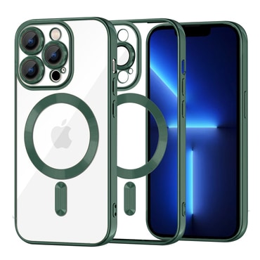 Tok Techsuit "Luxury Crystal MagSafe" iPhone 13 Pro Max készülékhez - deep green