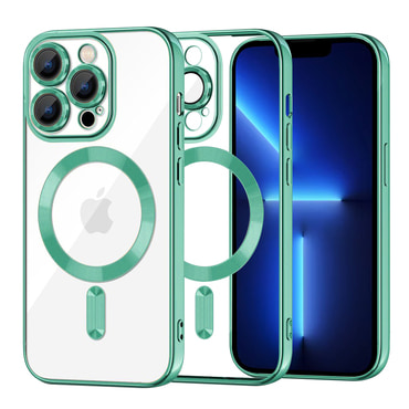 Tok Techsuit "Luxury Crystal MagSafe" iPhone 13 Pro Max készülékhez - light green