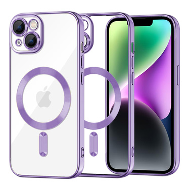 Tok Techsuit "Luxury Crystal MagSafe" iPhone 14 készülékhez - light purple
