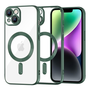 Tok Techsuit "Luxury Crystal MagSafe" iPhone 14 készülékhez - deep green