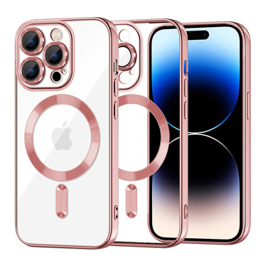 Tok Techsuit "Luxury Crystal MagSafe" iPhone 14 Pro készülékhez - pink