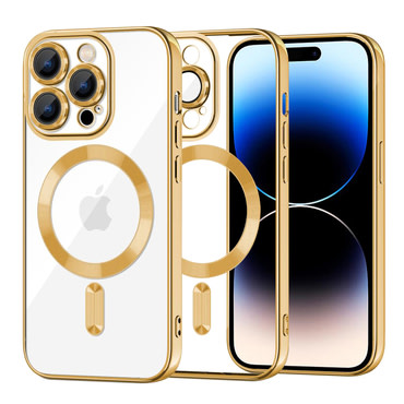 Tok Techsuit "Luxury Crystal MagSafe" iPhone 14 Pro készülékhez - gold