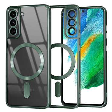 Tok Techsuit "Luxury Crystal MagSafe" Samsung Galaxy S21 FE 5G készülékhez - deep green