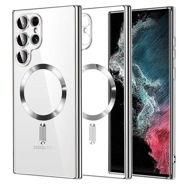 Tok Techsuit "Luxury Crystal MagSafe" Samsung Galaxy S22 Ultra készülékhez - silver
