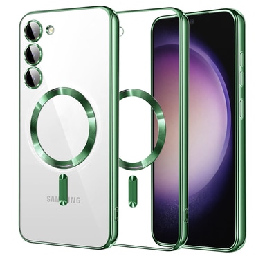 Tok Techsuit "Luxury Crystal MagSafe" Samsung Galaxy S23 készülékhez - light green