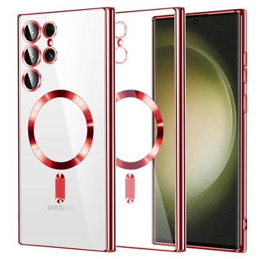 Tok Techsuit "Luxury Crystal MagSafe" Samsung Galaxy S23 Ultra készülékhez - red