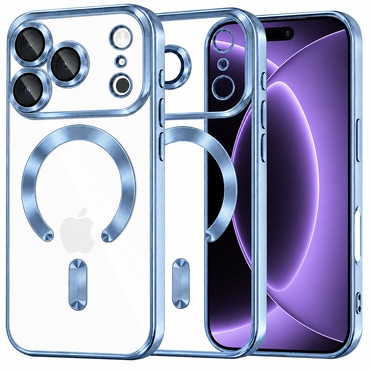 Tok Techsuit "Luxury Crystal MagSafe" iPhone 17 Pro / 18 Pro készülékhez - light blue