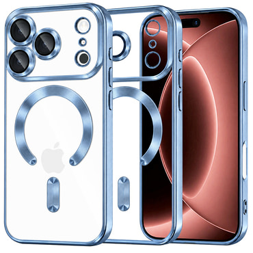 Tok Techsuit "Luxury Crystal MagSafe" iPhone 17 Pro Max / 18 Pro Max készülékhez - light blue