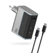 Fali töltő Cuktech "AD1404UEU" 140W, 3x USB-C, USB, USB-C kábellel - grey