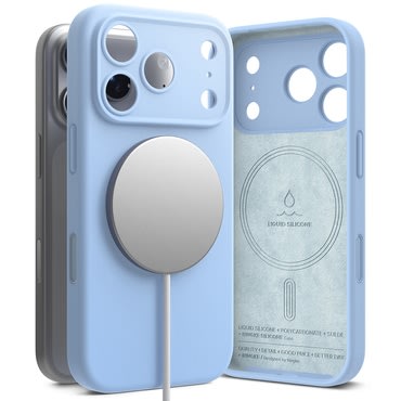 Tok Ringke "Silicone Magnetic" iPhone 18 Pro Max készülékekhez - light blue