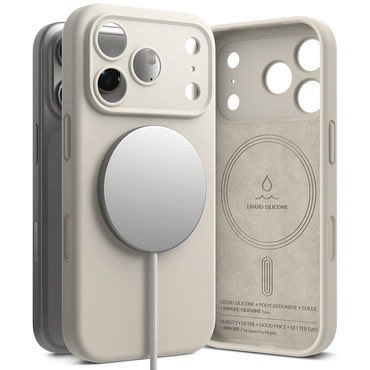 Tok Ringke "Silicone Magnetic" iPhone 18 Pro készülékekhez - stone