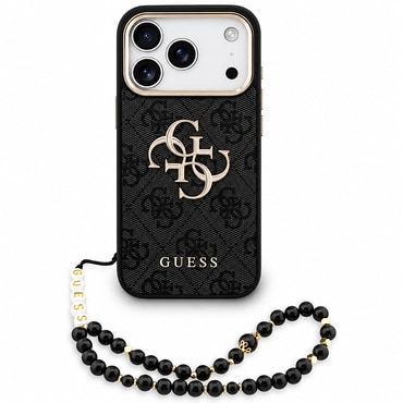 Tok Guess "Hardcase 4G Classic Logo" pánttal iPhone 17 Pro Max / 18 Pro Max készülékhez - black
