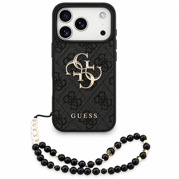 Tok Guess "Hardcase 4G Classic Logo" pánttal iPhone 17 Pro / 18 Pro / 18 Pro Max készülékhez - black