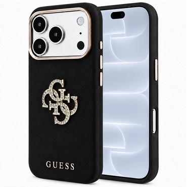 Tok Guess "Smooth Big Strass Logo" iPhone 17 Pro / 18 Pro készülékhez - black
