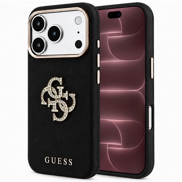 Tok Guess "Smooth Big Strass Logo" iPhone 17 Pro Max / 18 Pro Max készülékhez - black