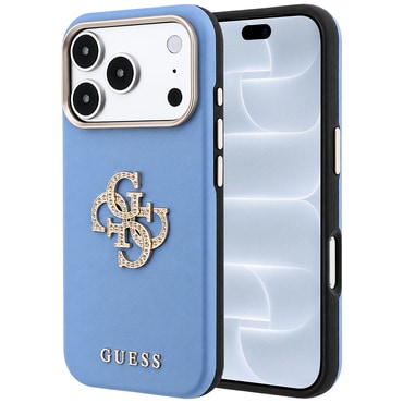 Tok Guess "Smooth Big Strass Logo" iPhone 17 Pro / 18 Pro készülékhez - light blue