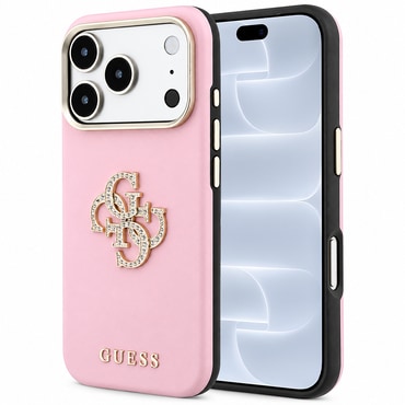 Tok Guess "Smooth Big Strass Logo" iPhone 17 Pro / 18 Pro készülékhez - pink
