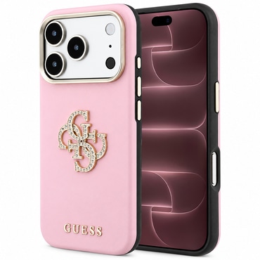 Tok Guess "Smooth Big Strass Logo" iPhone 17 Pro Max / 18 Pro Max készülékhez - pink