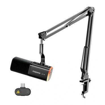 Dinamikus mikrofon Maono "PD100WS" USB-C USB-C-vel, 2.4 GHz vezeték nélküli, kardioid minta - black