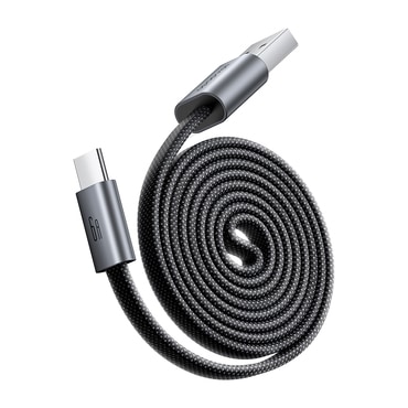 Töltő és adat USB-A - USB-C káfehér Mcdodo "Data Cable Self-Winding Series (CA-1200)" - 6A - 480Mbps - 1m - black