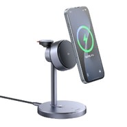 Vezeték nélküli 22.5W töltőállomás Mcdodo "Black Swan Series" MagSafe Qi2 iPhone, Apple Watch és fülhallgató készülékhez - black