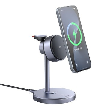 Vezeték nélküli 22.5W töltőállomás Mcdodo "Black Swan Series" MagSafe Qi2 iPhone, Apple Watch és fülhallgató készülékhez - black