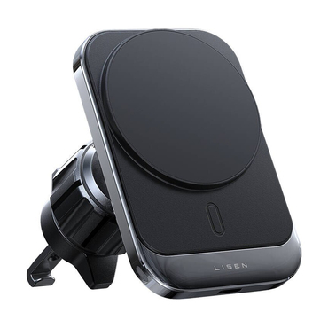 Mágneses autós tartó Lisen "YL0223070009" MagSafe-val és vezeték nélküli töltéssel 15W - black