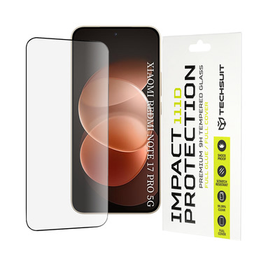 Prémium 3D teljes test képernyővédő üveg "Techsuit" Xiaomi Redmi Note 17 Pro 5G / 17 Pro Max 5G készülékhez - black