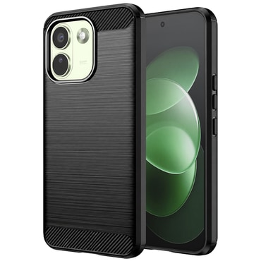 TPU gél tok "Brushed Carbon" Xiaomi Redmi Note 17 Pro Max készülékekhez - black