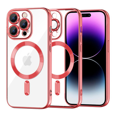 Tok Techsuit "Luxury Crystal MagSafe" iPhone 14 Pro Max készülékhez - red